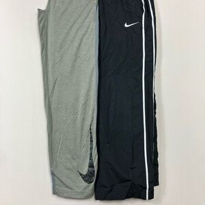 Nike Black and Gray Drawstring Athletic Shorts 2 lot bundle Med